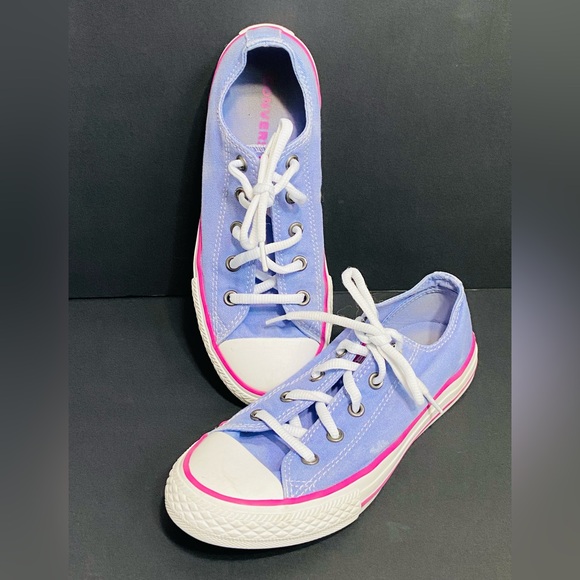 Converse All Star Chuck Taylor Purple & Pink Athletic Sneakers Kids Girls Size 2 - Picture 2 of 7